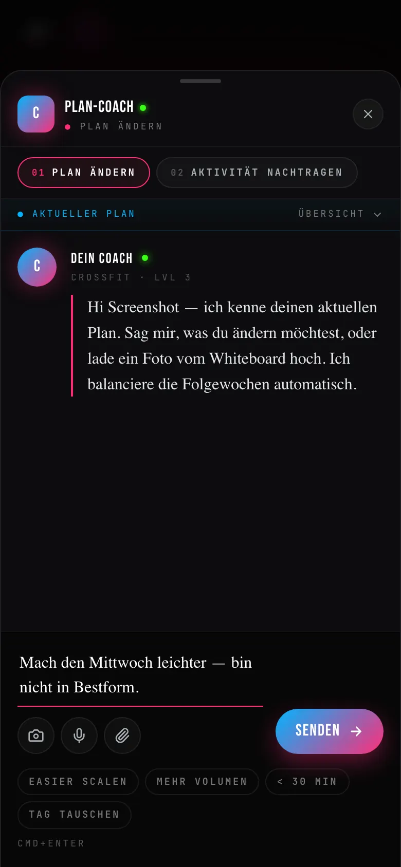 PLAN-COACH · NEU Mobile